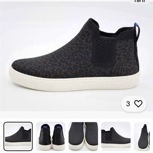 Rothy's The Chelsea Ankle Boots Bootie Leopard Print Expresso Spot Brown Black 9